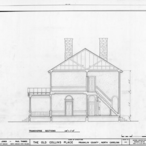 Cross section, Collins House, Franklin County, North Carolina