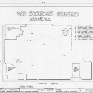 Site plan, Old Burying Ground, Beaufort, North Carolina