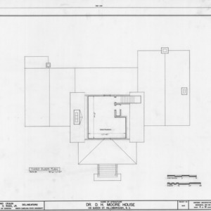 Third floor plan, Hasell-Nash House, Hillsborough, North Carolina