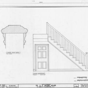 Stairway details, Hasell-Nash House, Hillsborough, North Carolina