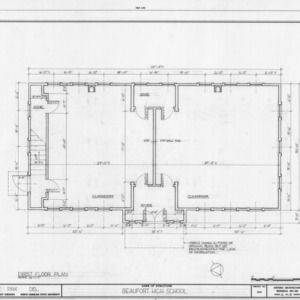 First floor plan, Beaufort High School, Beaufort, North Carolina