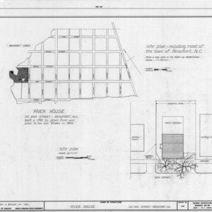 Site plan, Jesse Piver House, Beaufort, North Carolina