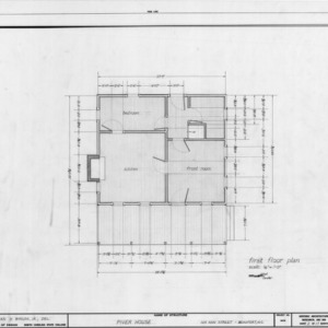 First floor plan, Jesse Piver House, Beaufort, North Carolina