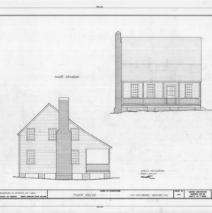 South and west elevations, Jesse Piver House, Beaufort, North Carolina