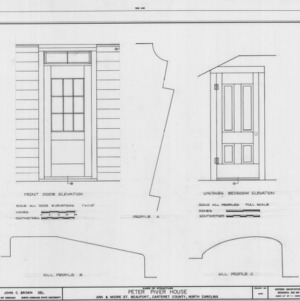 Door details, Peter Piver House, Beaufort, North Carolina