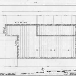 Foundation plan, Sherrill's Inn, Buncombe County, North Carolina