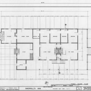 First floor plan, Sherrill's Inn, Buncombe County, North Carolina