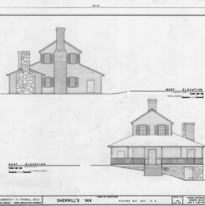 West and east elevations, Sherrill's Inn, Buncombe County, North Carolina