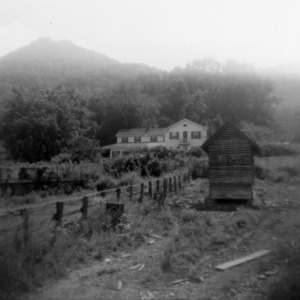 View with outbuilding, Sherrill's Inn, Buncombe County, North Carolina