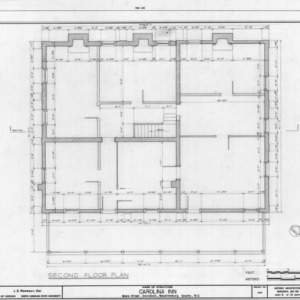 Second floor plan, The Inn, Davidson, North Carolina