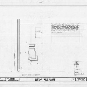 Site plan with notes, Heck-Lee House, Raleigh, North Carolina