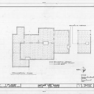 Foundation plan, Heck-Lee House, Raleigh, North Carolina