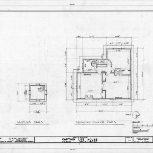 Cupola and second floor plans, Heck-Lee House, Raleigh, North Carolina
