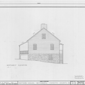 Northwest elevation, Schaub-Krause House, Winston-Salem, North Carolina