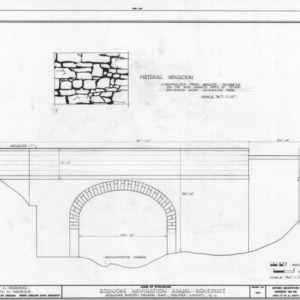 Elevation and construction material detail, Roanoke Navigation Canal and Chockoyotte Aqueduct, Halifax County, North Carolina