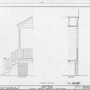 Porch details, Mace House, Beaufort, North Carolina