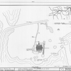 Site plan and location map, Mill Hill, Cabarrus County, North Carolina