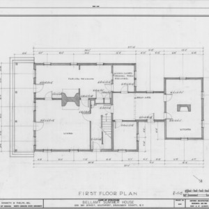 First floor plan, Walker-Pyke House, Southport, North Carolina