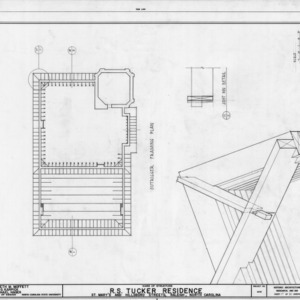 Outrigger framing plan and details, R. S. Tucker House, Raleigh, North Carolina
