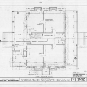First floor plan, Rosedale, Mecklenburg County, North Carolina