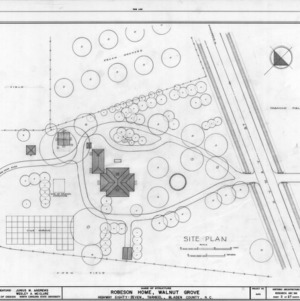 Site plan, Walnut Grove, Bladen County, North Carolina