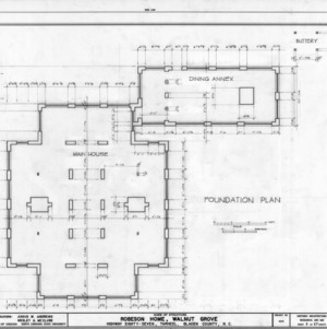 Foundation plan, Walnut Grove, Bladen County, North Carolina