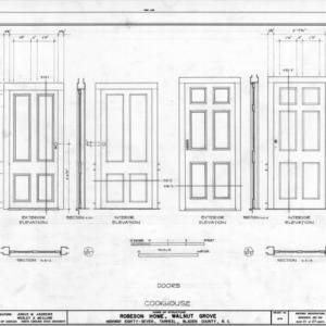 Kitchen door details, Walnut Grove, Bladen County, North Carolina