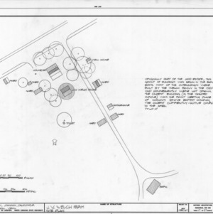 Site plan, J. V. Welch House, Holleman's Crossroads, Wake County, North Carolina