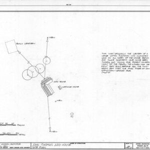 Site plan, John Thomas Judd House, Holleman's Crossroads, Wake County, North Carolina