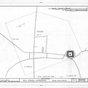 Site plan, Rock Springs Campground, Lincoln County, North Carolina