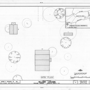 Site plan, Williams-Bryant Log House, Randolph County, North Carolina