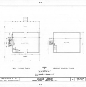 Floor plans, Williams-Bryant Log House, Randolph County, North Carolina
