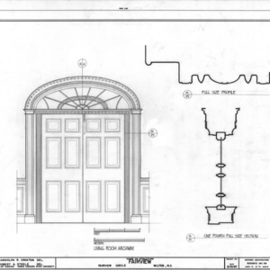 Interior double door details, Asa Thomas House, Milton, North Carolina