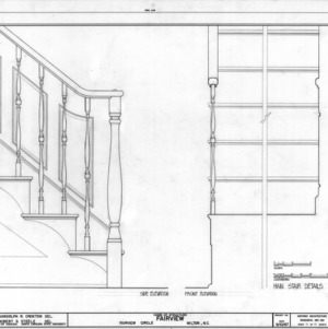 Stairway details, Asa Thomas House, Milton, North Carolina