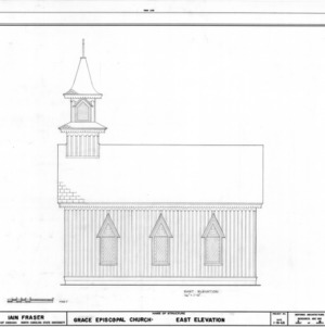 East elevation, Grace Episcopal Church, Trenton, North Carolina