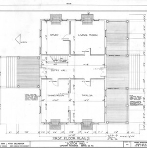 First floor plan, Scotch Hall, Bertie County, North Carolina