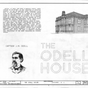 Title page, John Milton Odell House, Concord, North Carolina