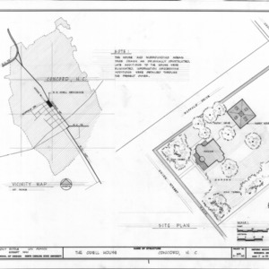Site plan, John Milton Odell House, Concord, North Carolina