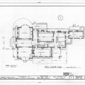 First floor plan, Morehead-Mebane House, Eden, North Carolina
