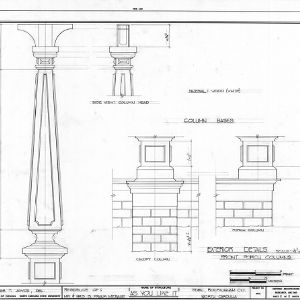 Column details, Morehead-Mebane House, Eden, North Carolina