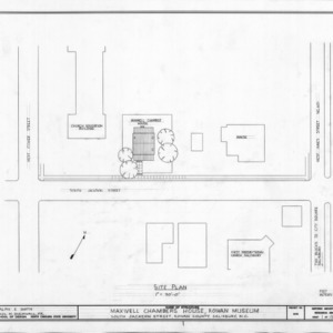 Site plan, Utzman-Chambers House, Salisbury, North Carolina
