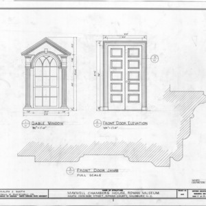 Window and door details, Utzman-Chambers House, Salisbury, North Carolina