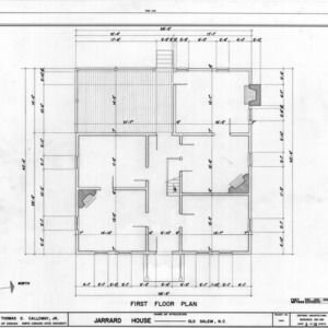 First floor plan, Denke House, Winston-Salem, North Carolina