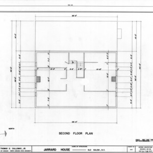 Second floor plan, Denke House, Winston-Salem, North Carolina