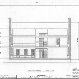 Longitudinal section, Barker-Moore House, Edenton, North Carolina