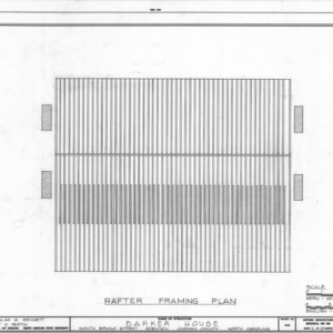 Rafter framing plan, Barker-Moore House, Edenton, North Carolina
