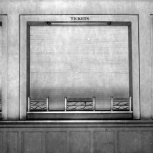 Ticket window, Union Station, Durham, Durham County, North Carolina