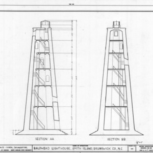 Sections, Bald Head Lighthouse, Brunswick County, North Carolina
