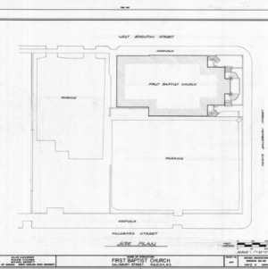 Site plan, First Baptist Church, Raleigh, North Carolina