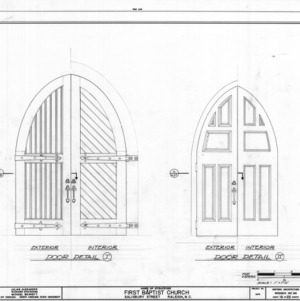 Door details, First Baptist Church, Raleigh, North Carolina